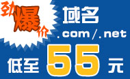 .com/.net域名低至49元/年